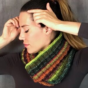 Hand Knit Long Eternity Style Scarf for Men & Women (K03-3H)